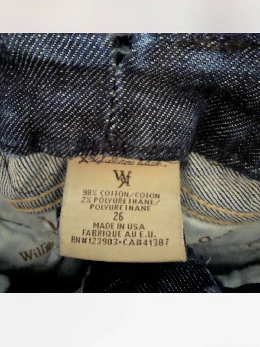William Rast Y2K Denim Bermuda Long Shorts Dark Wash Size 26